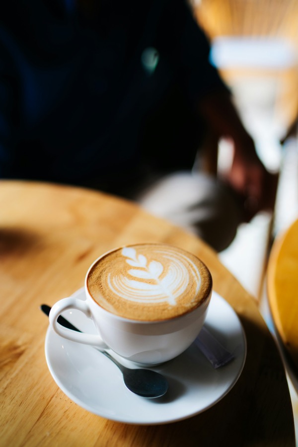 Flat white with latte art